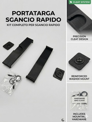 Portatarga sgancio rapido - sgancio,